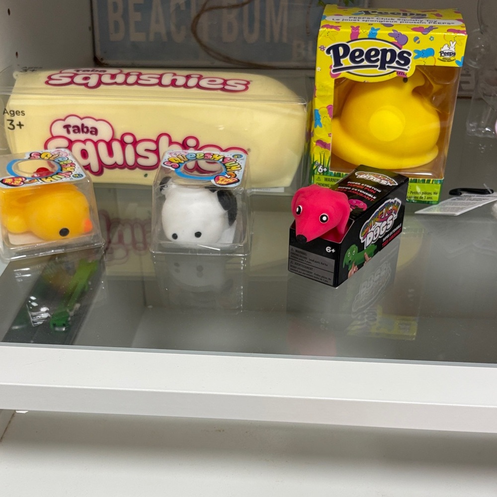 Peeps Yellow Chick Squishy Toy -HUGE butter squish, stretch dogs squish, duck
